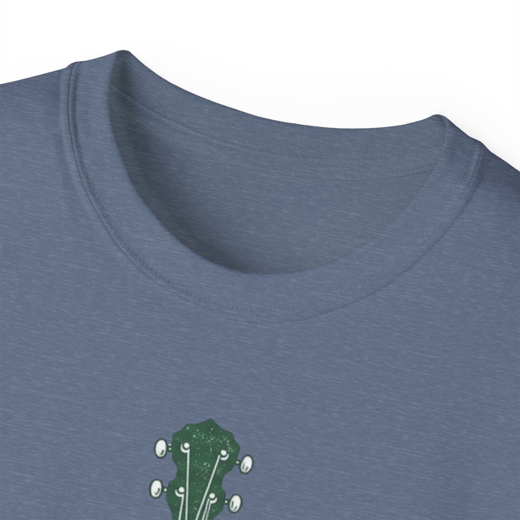 Floral Banjo Tee — Botanical Music Graphic T-Shirt