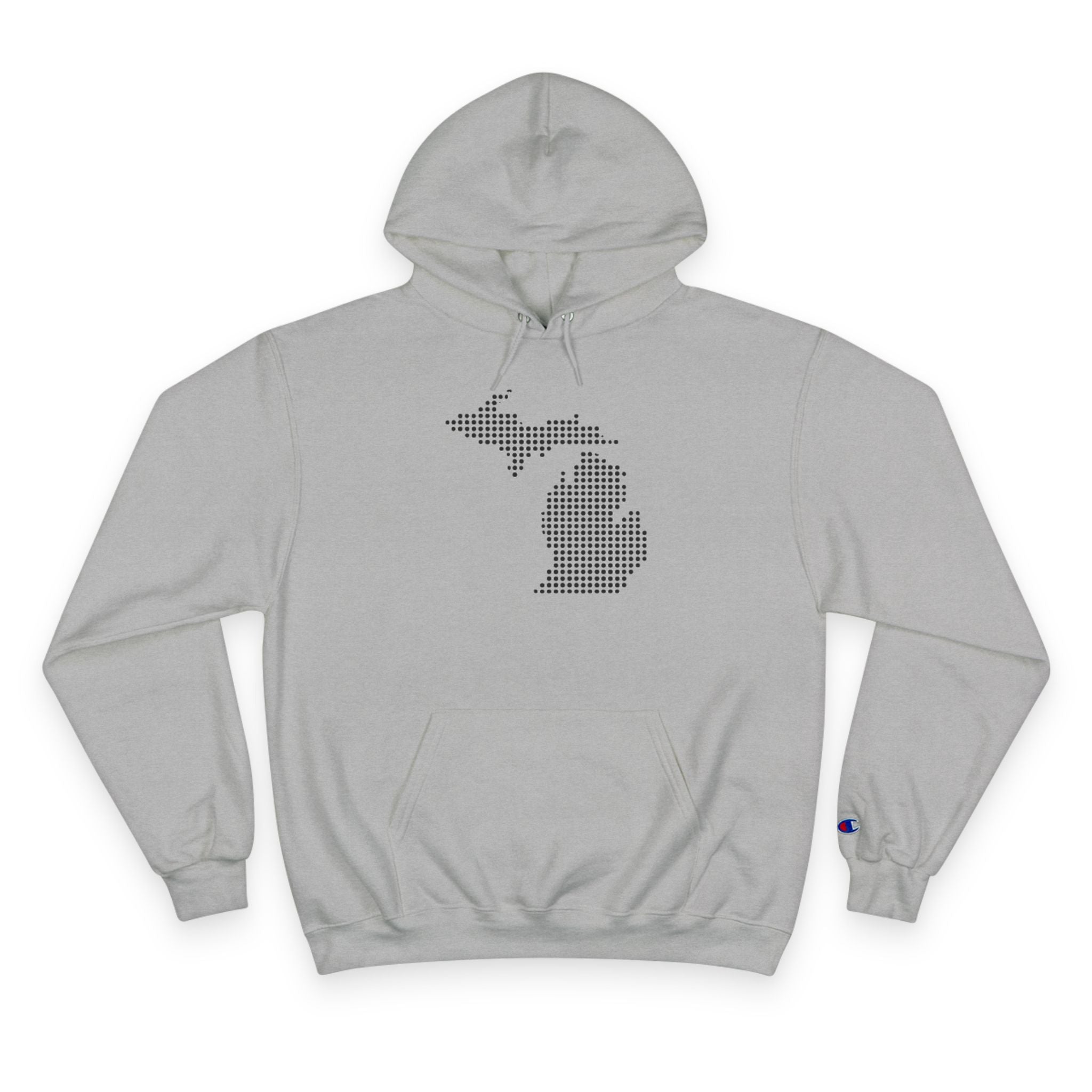 Michigan Dotted Map Hoodie — Minimalist State Pride Sweatshirt