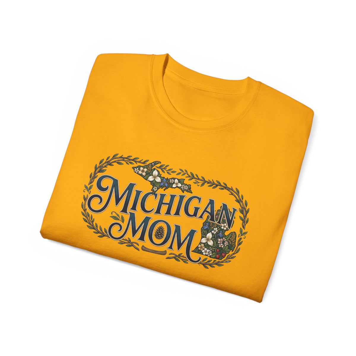 Michigan Mom T-Shirt – Floral State Pride Tee for Moms