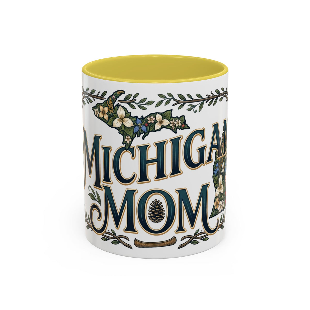 Michigan Mom Coffee Mug — Floral State Pride 11oz/15oz