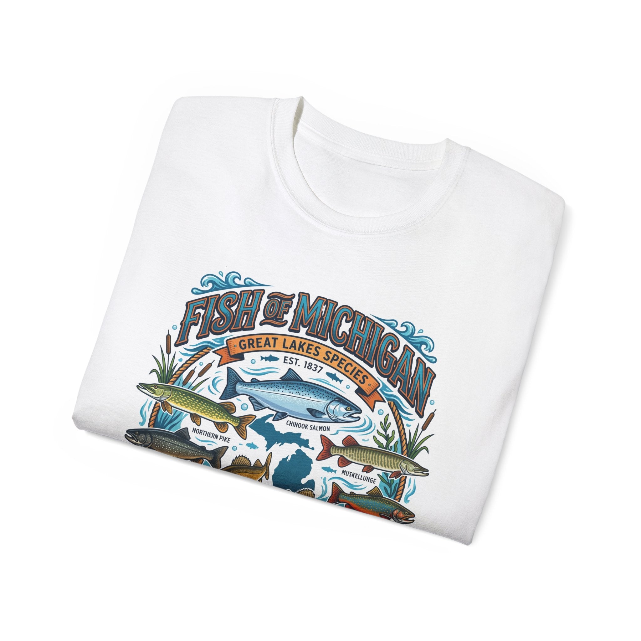 Michigan Fishing Species Tee — Freshwater Treasures Graphic T-Shirt
