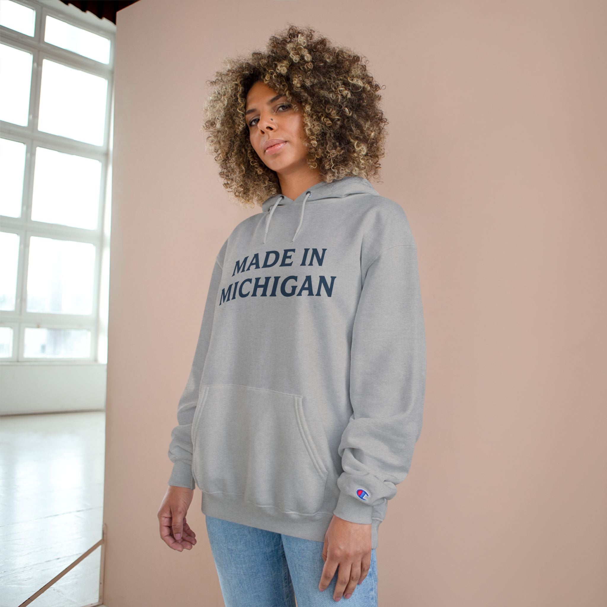Made in Michigan Hoodie — Champion Pullover for Michigan Pride