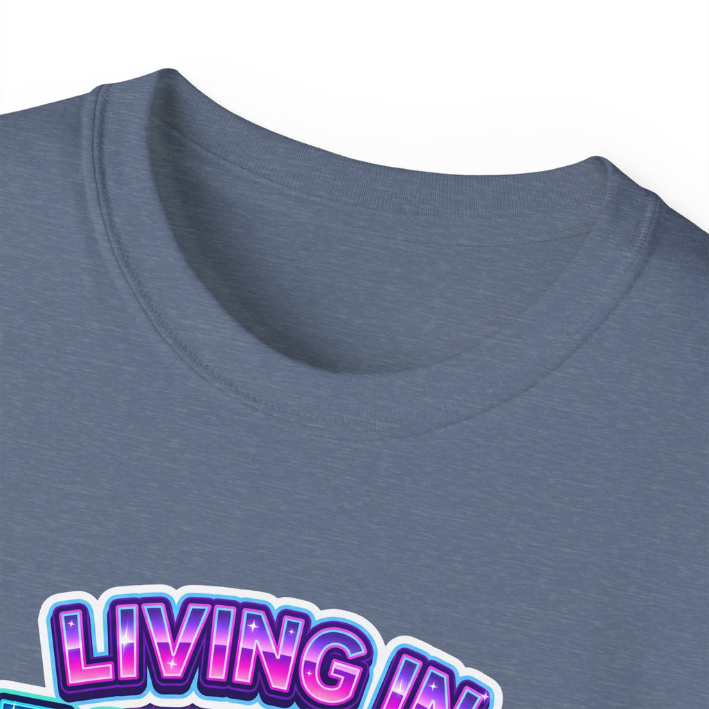 "Living in Aesthetic Mode" Retro Vaporwave Graphic Tee