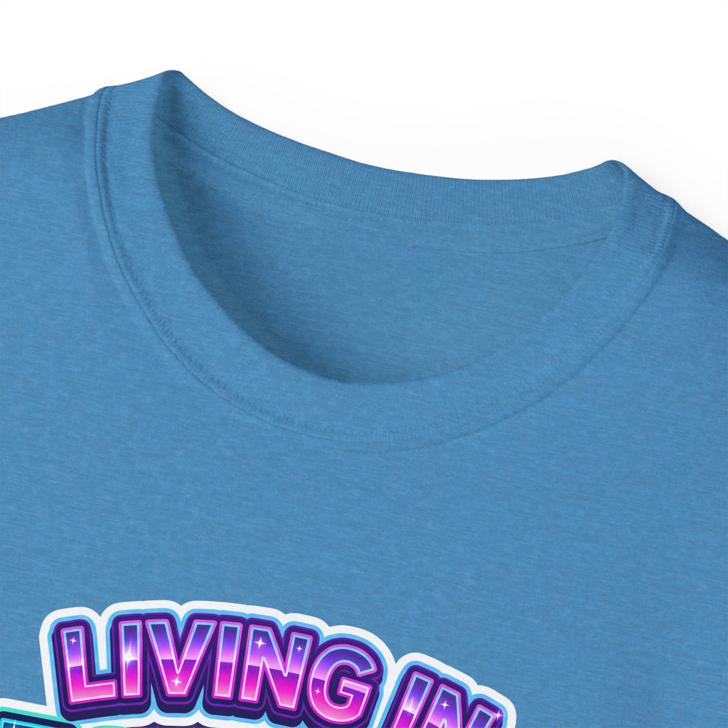 "Living in Aesthetic Mode" Retro Vaporwave Graphic Tee
