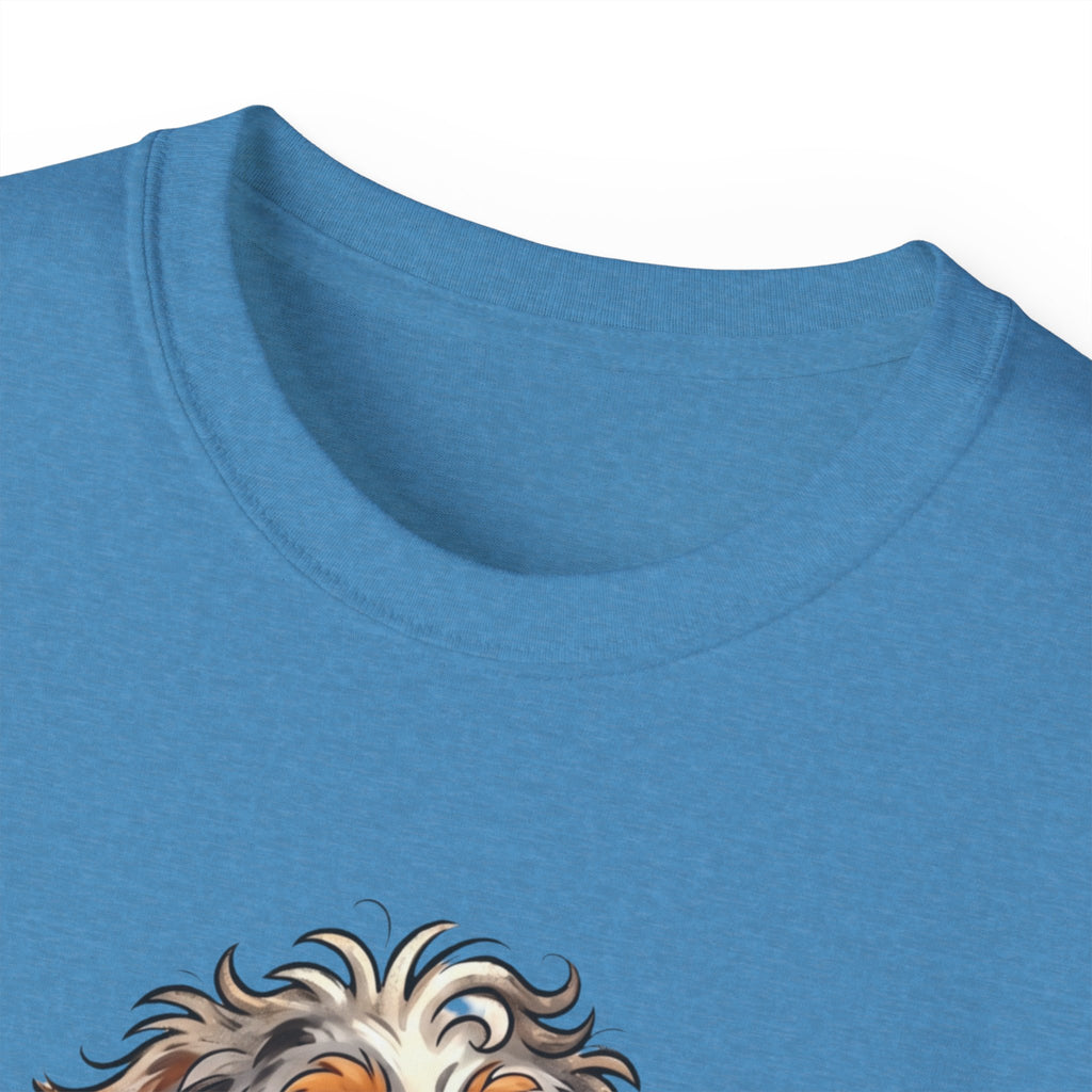 Dog Lover T‑Shirt – Cute Pup Wearing “Pobody's Nerfect” Shirt (Funny Pet Tee)