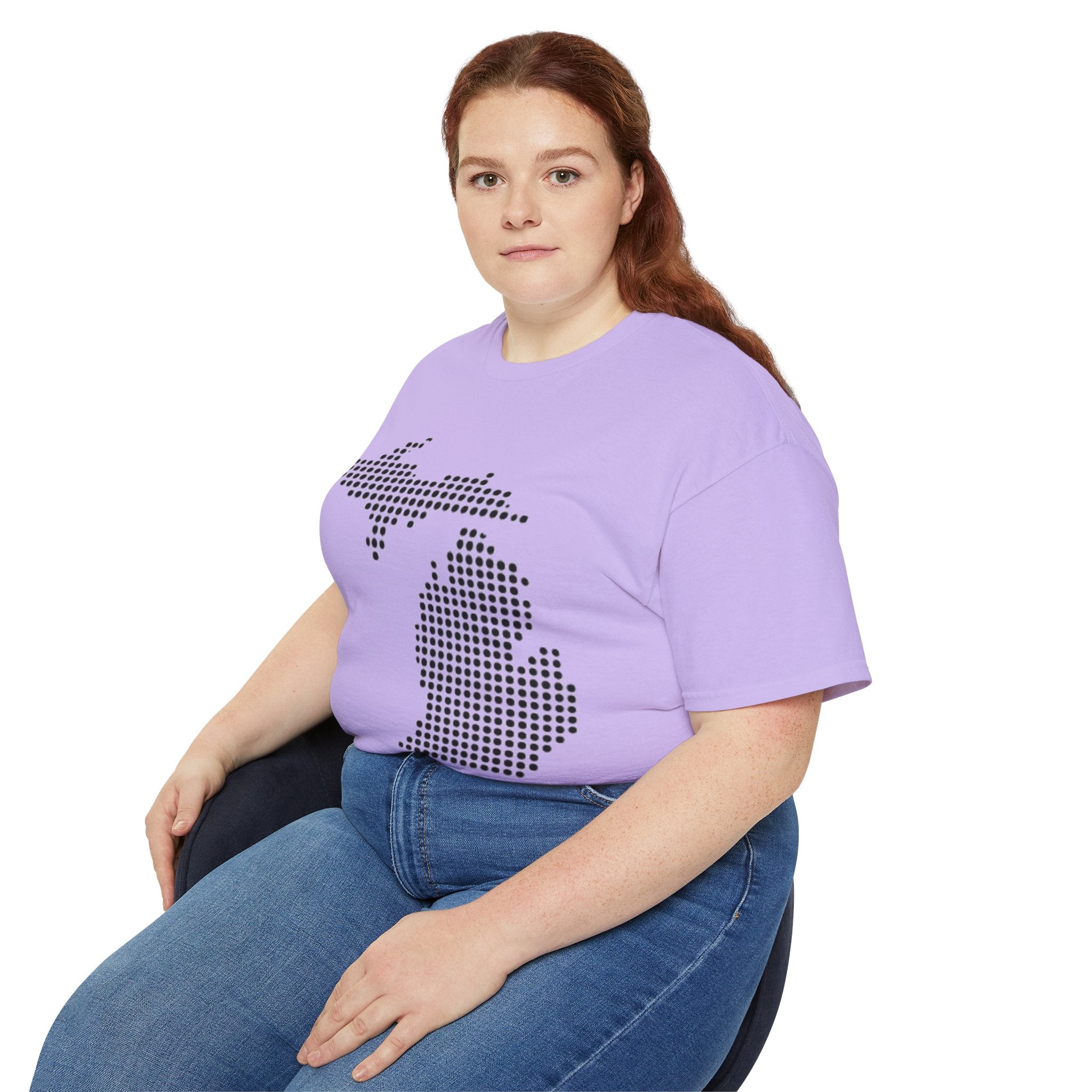 Michigan Dot Map T-Shirt — Minimal State Outline Tee