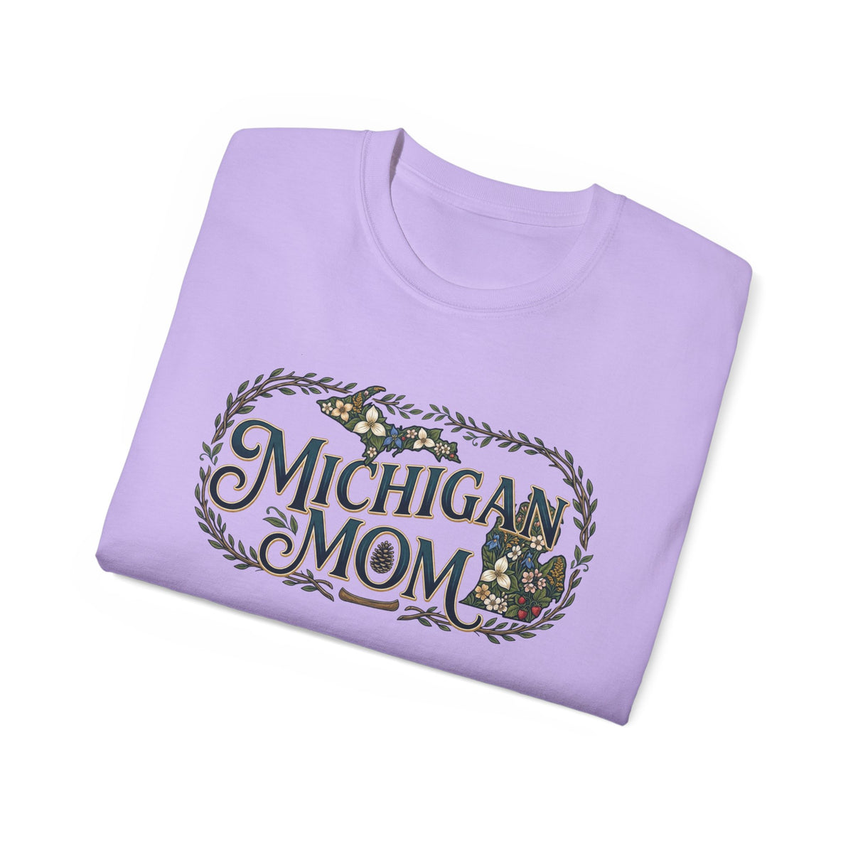 Michigan Mom T-Shirt – Floral State Pride Tee for Moms