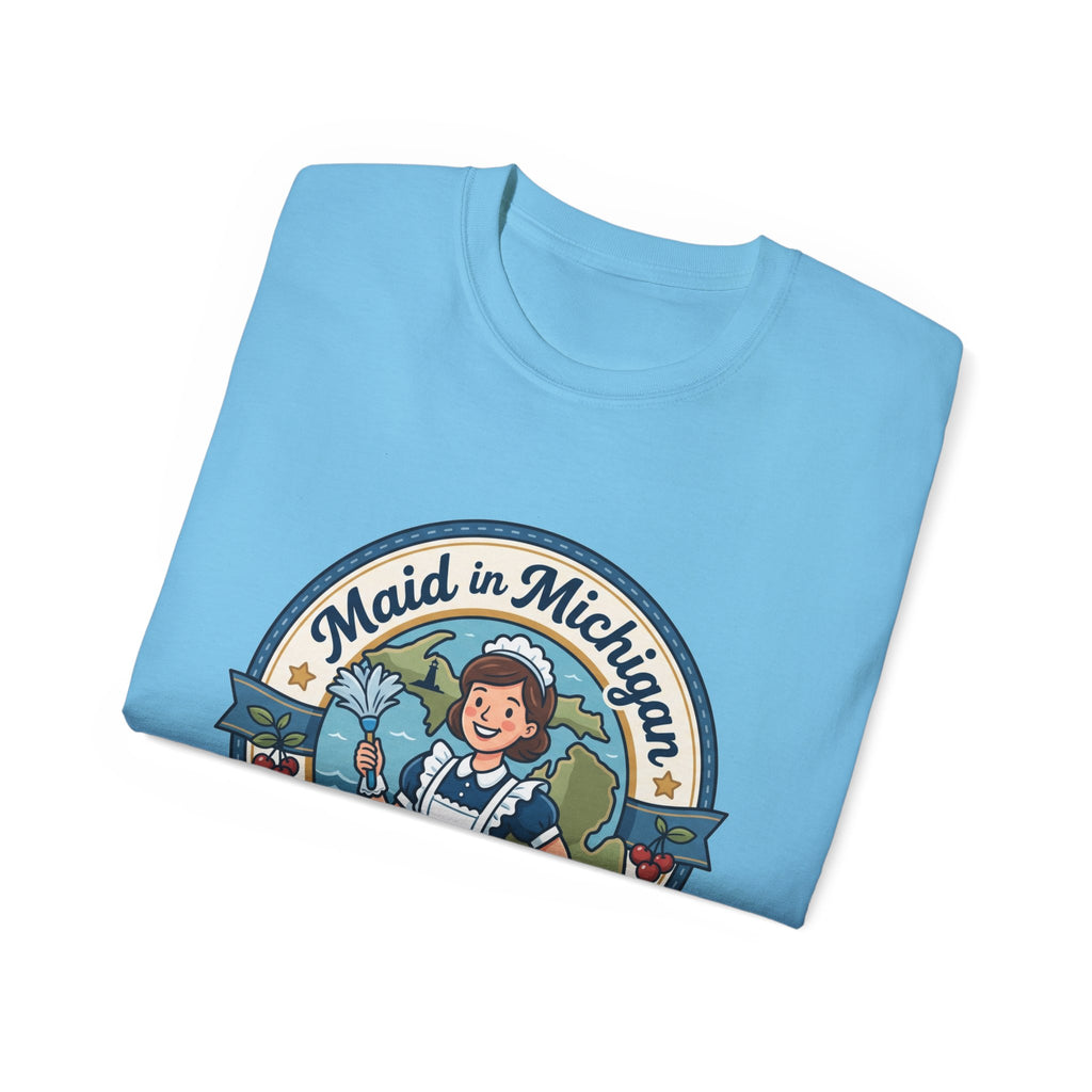 Maid in Michigan T-Shirt — Vintage Housekeeping Logo Tee