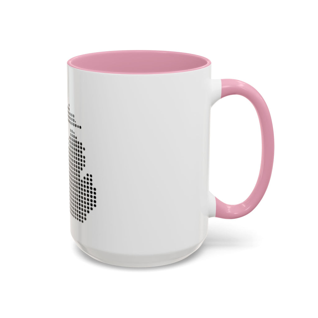 Michigan Dot Map Mug — Modern Minimalist Michigan State Coffee Cup (11oz/15oz)