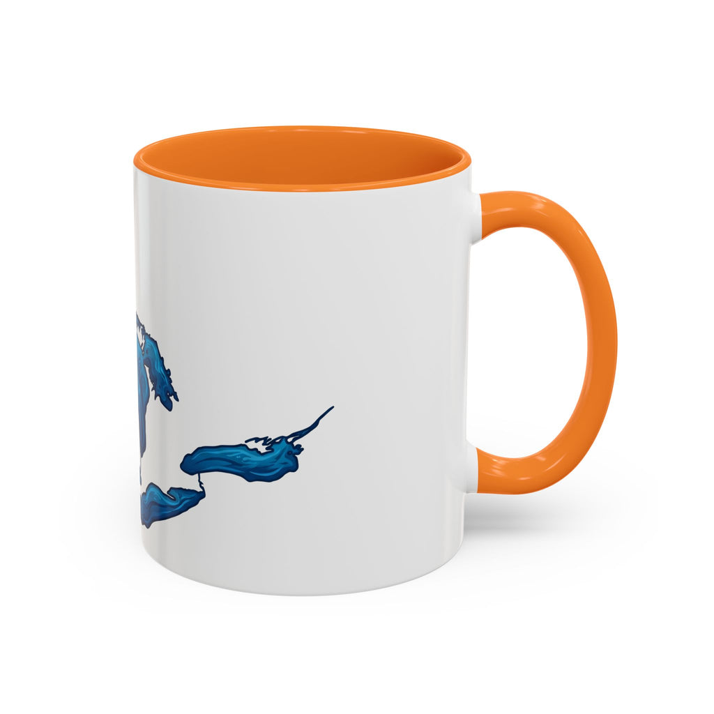 Great Lakes Blue Map Mug — Artistic Lake Michigan & Superior Coffee Cup (11oz/15oz)