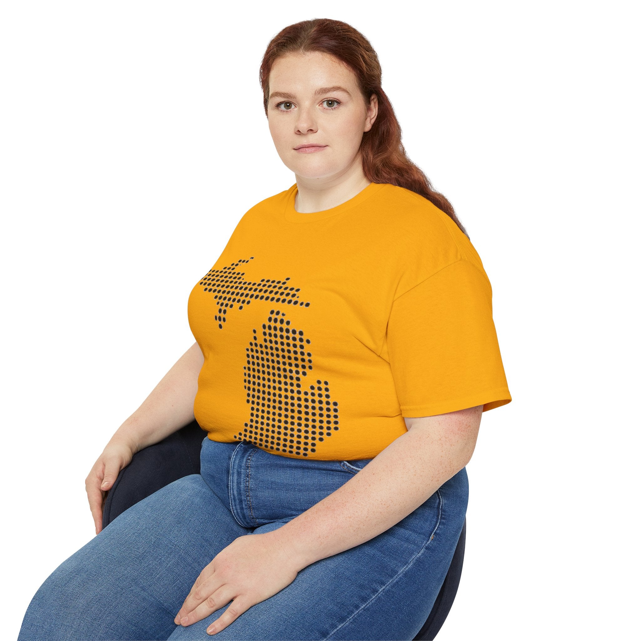 Michigan Dot Map T-Shirt — Minimal State Outline Tee