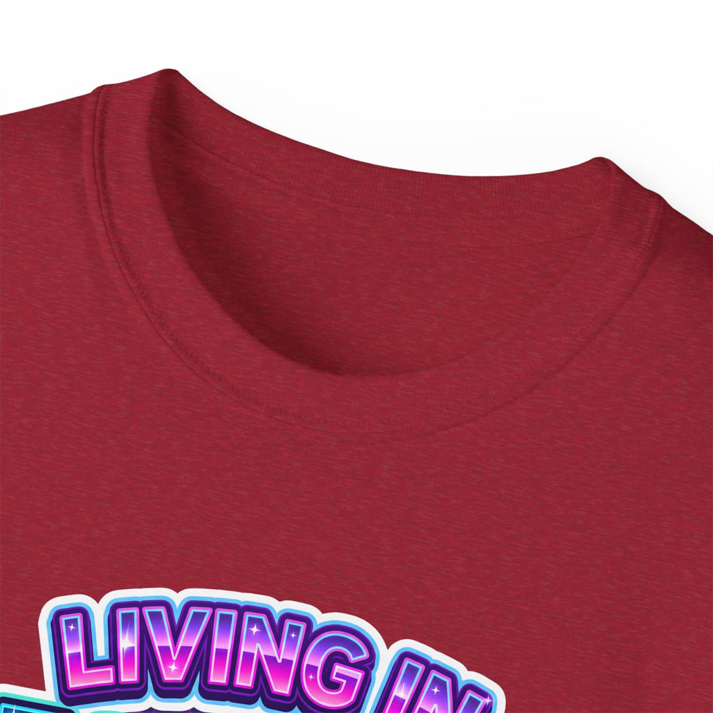 "Living in Aesthetic Mode" Retro Vaporwave Graphic Tee