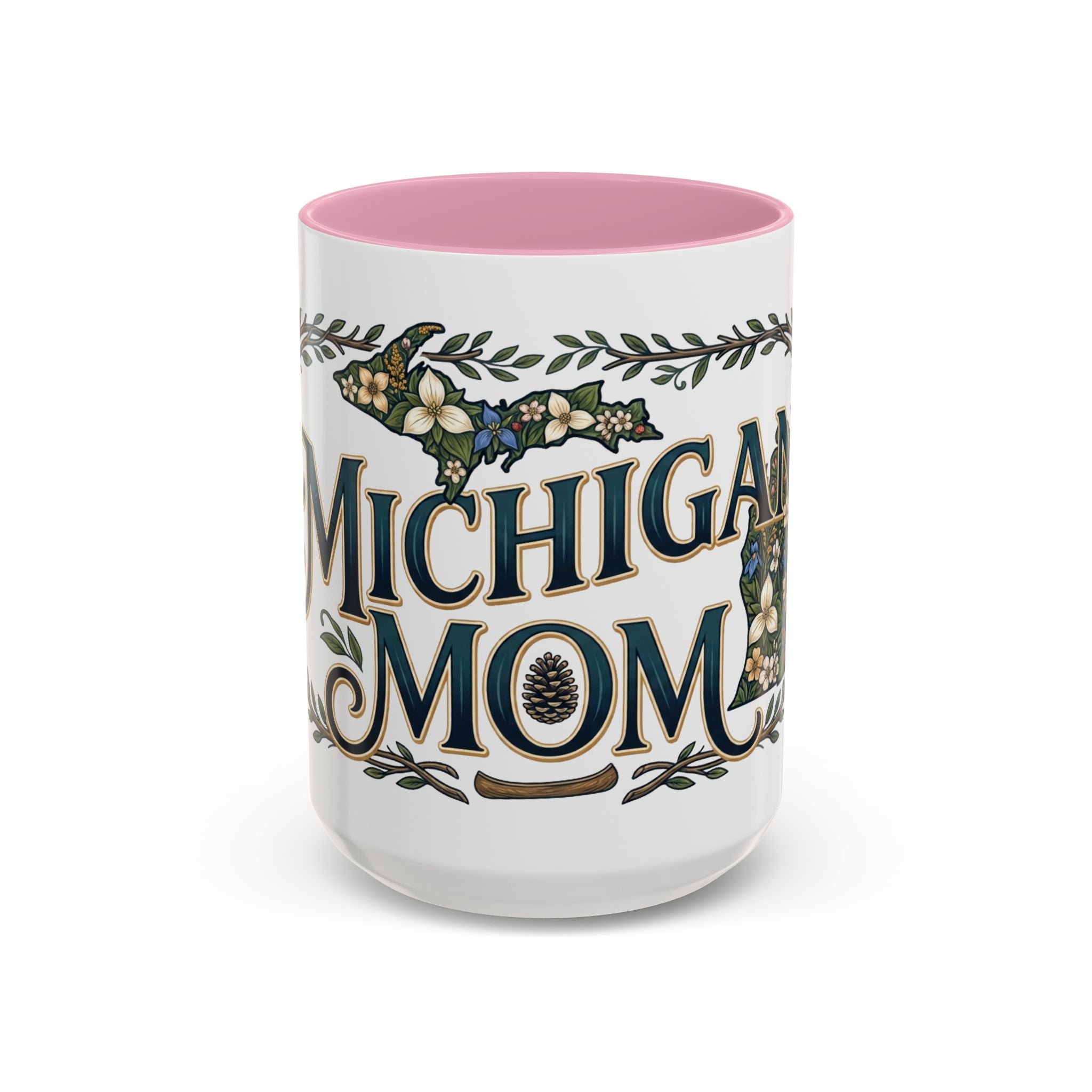 Michigan Mom Coffee Mug — Floral State Pride 11oz/15oz