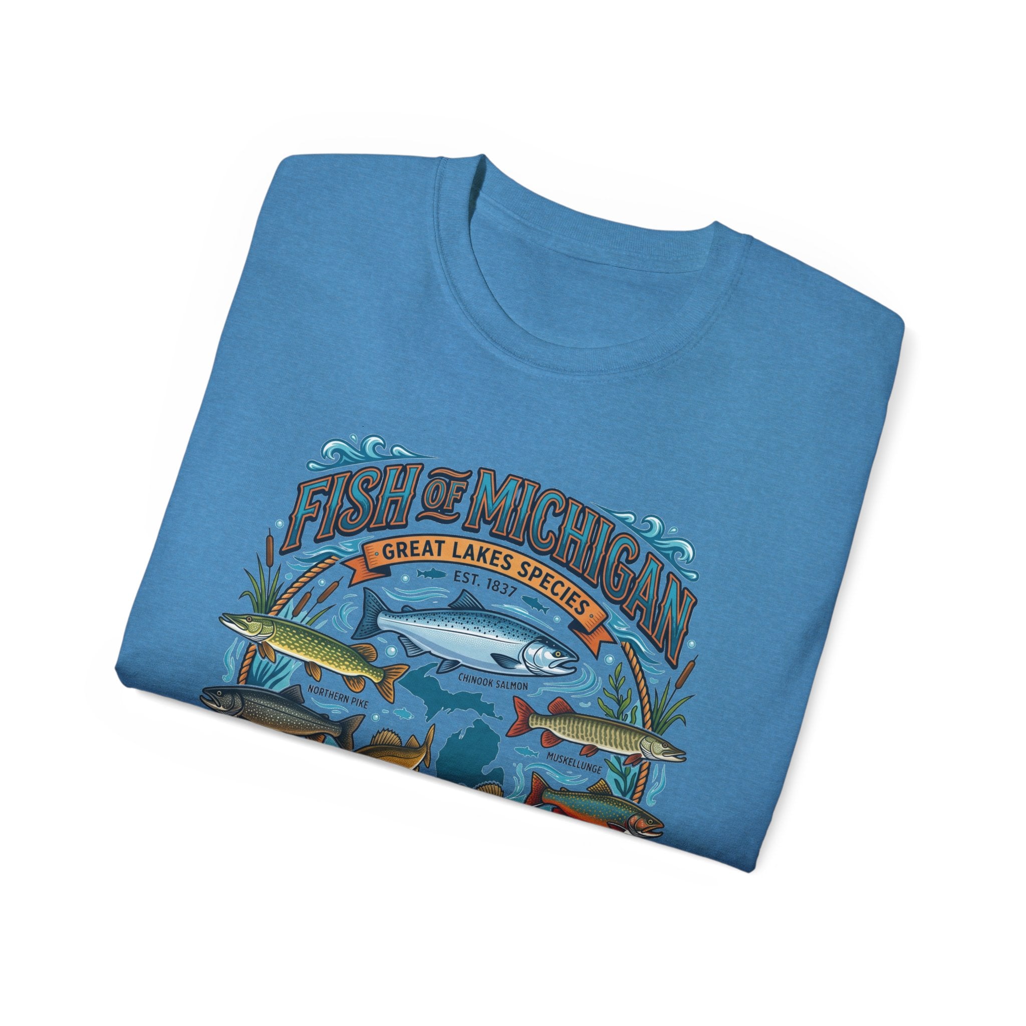 Michigan Fishing Species Tee — Freshwater Treasures Graphic T-Shirt