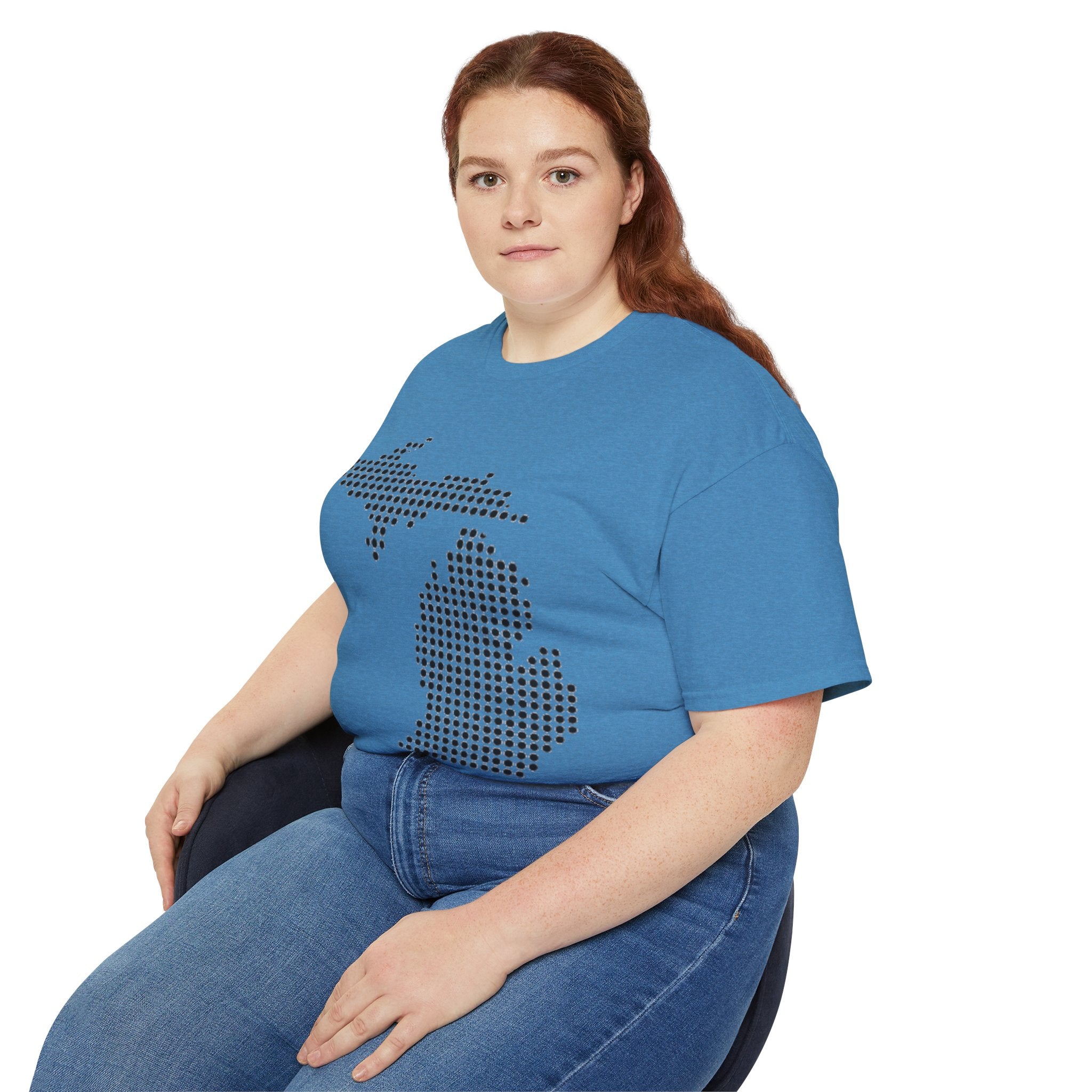 Michigan Dot Map T-Shirt — Minimal State Outline Tee