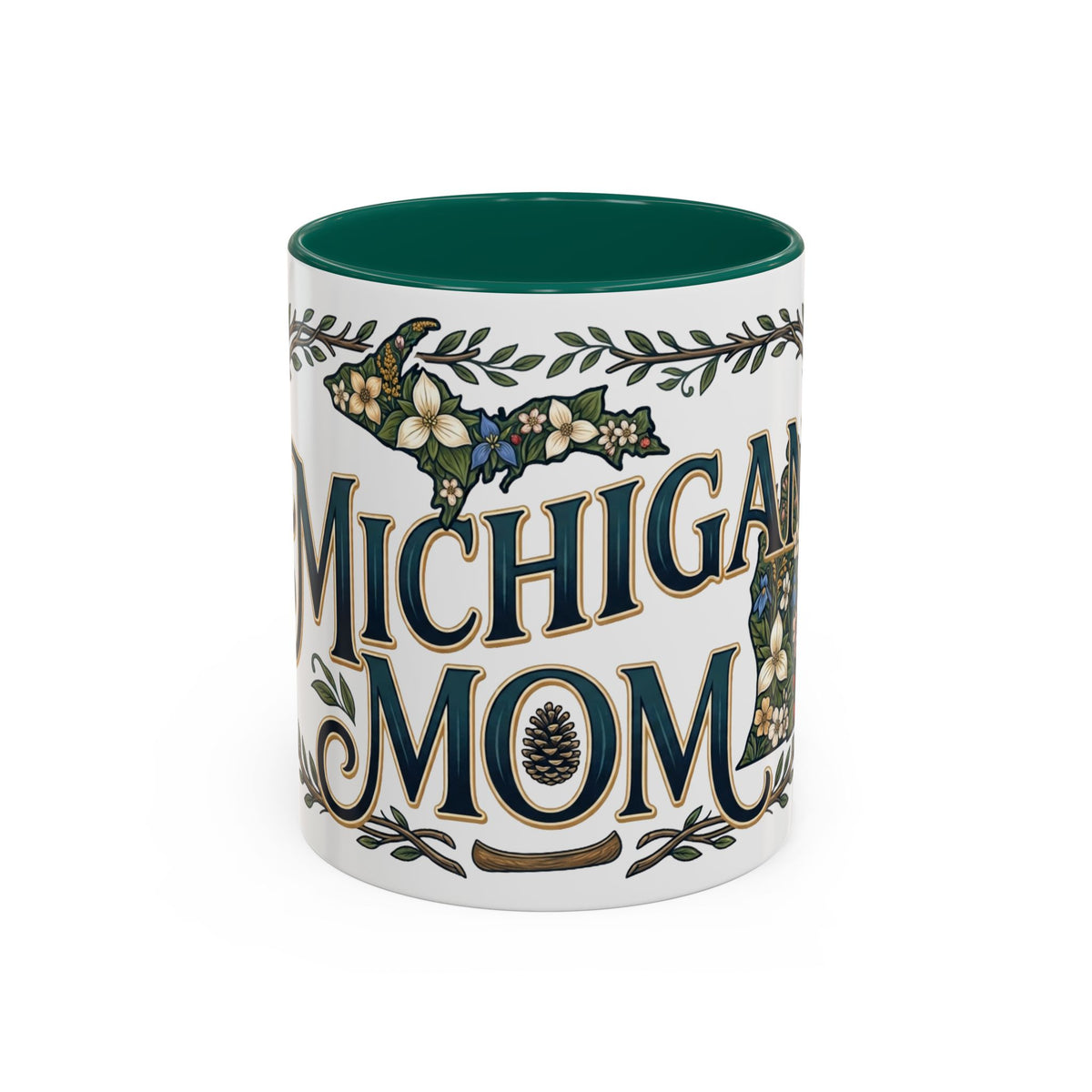 Michigan Mom Coffee Mug — Floral State Pride 11oz/15oz