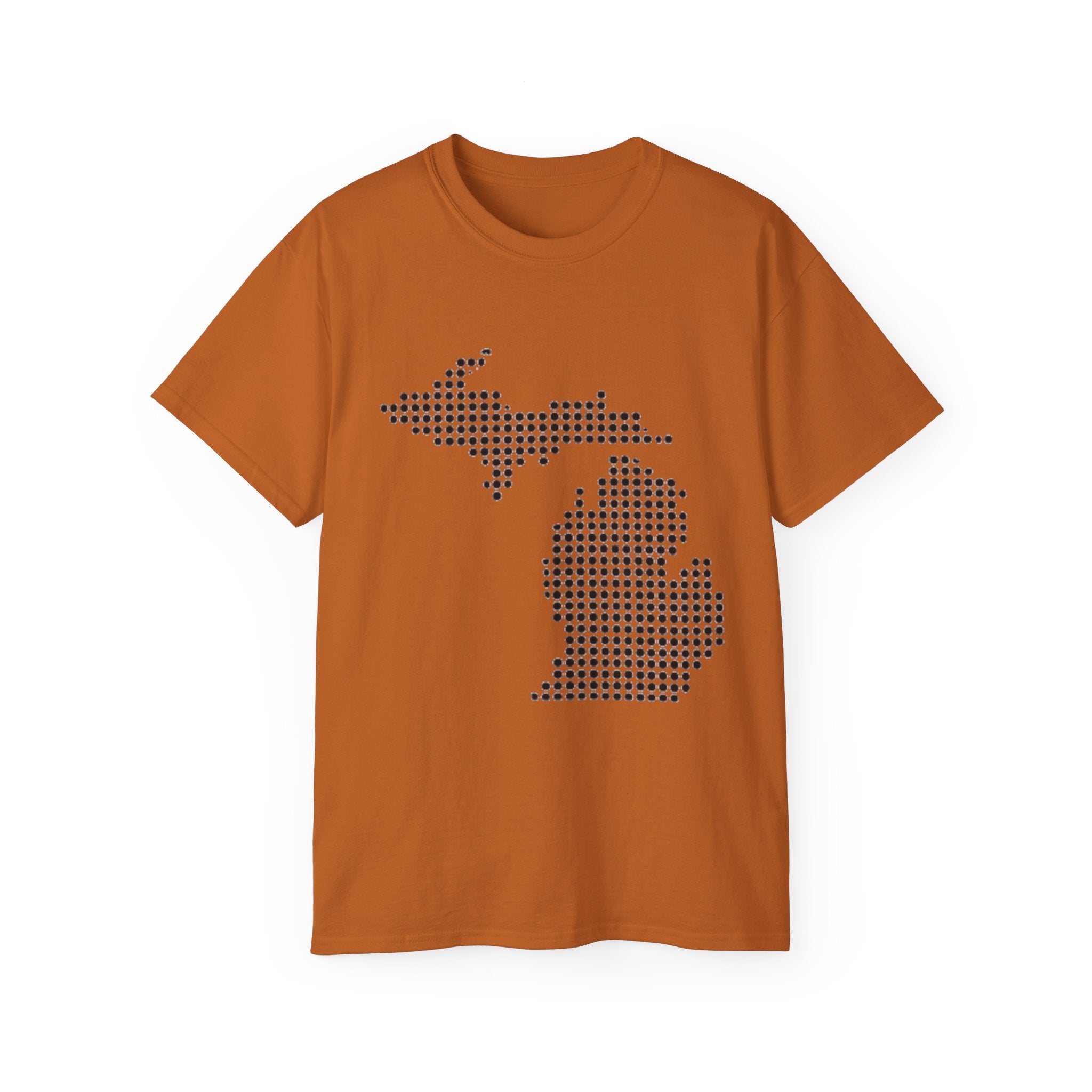Michigan Dot Map T-Shirt — Minimal State Outline Tee
