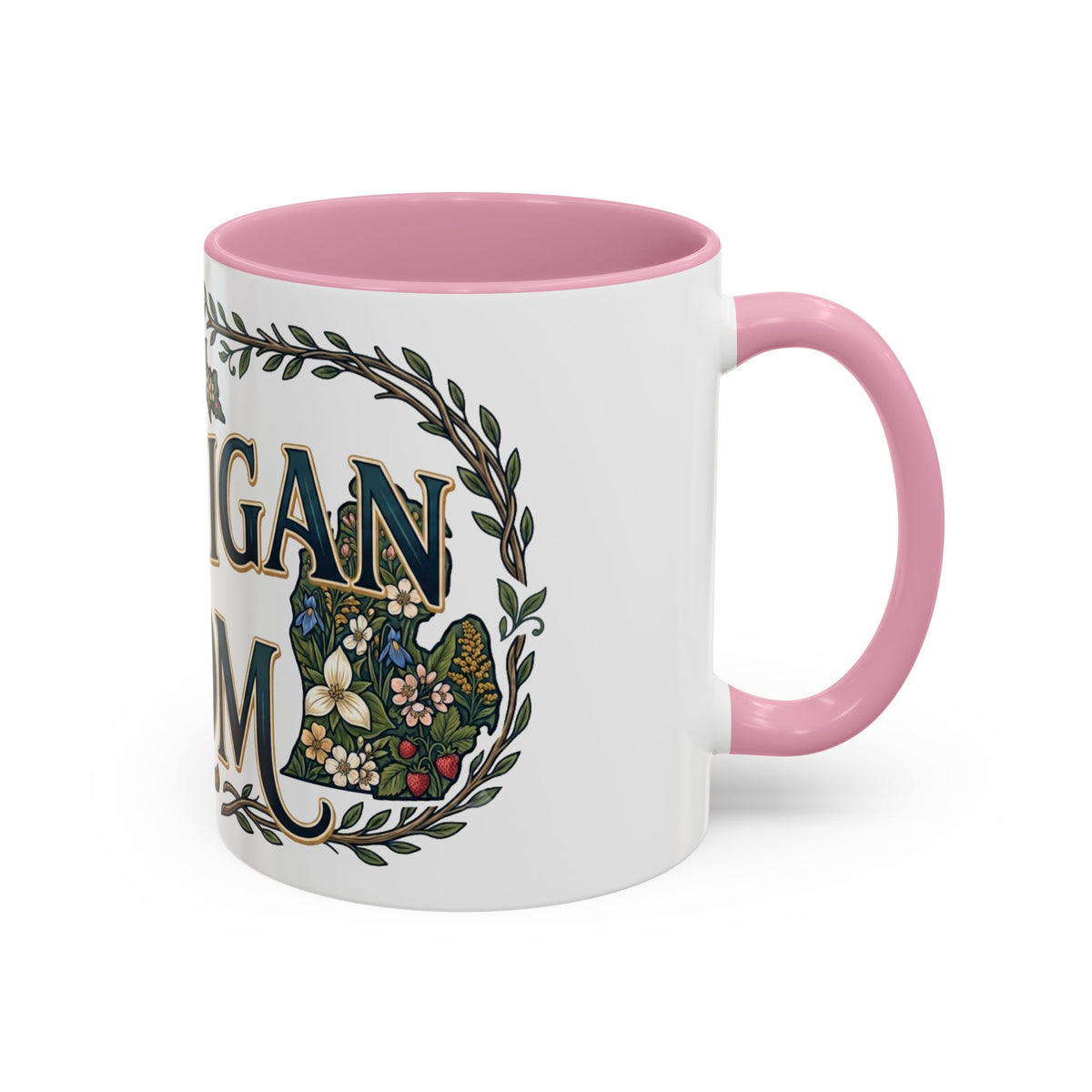 Michigan Mom Coffee Mug — Floral State Pride 11oz/15oz