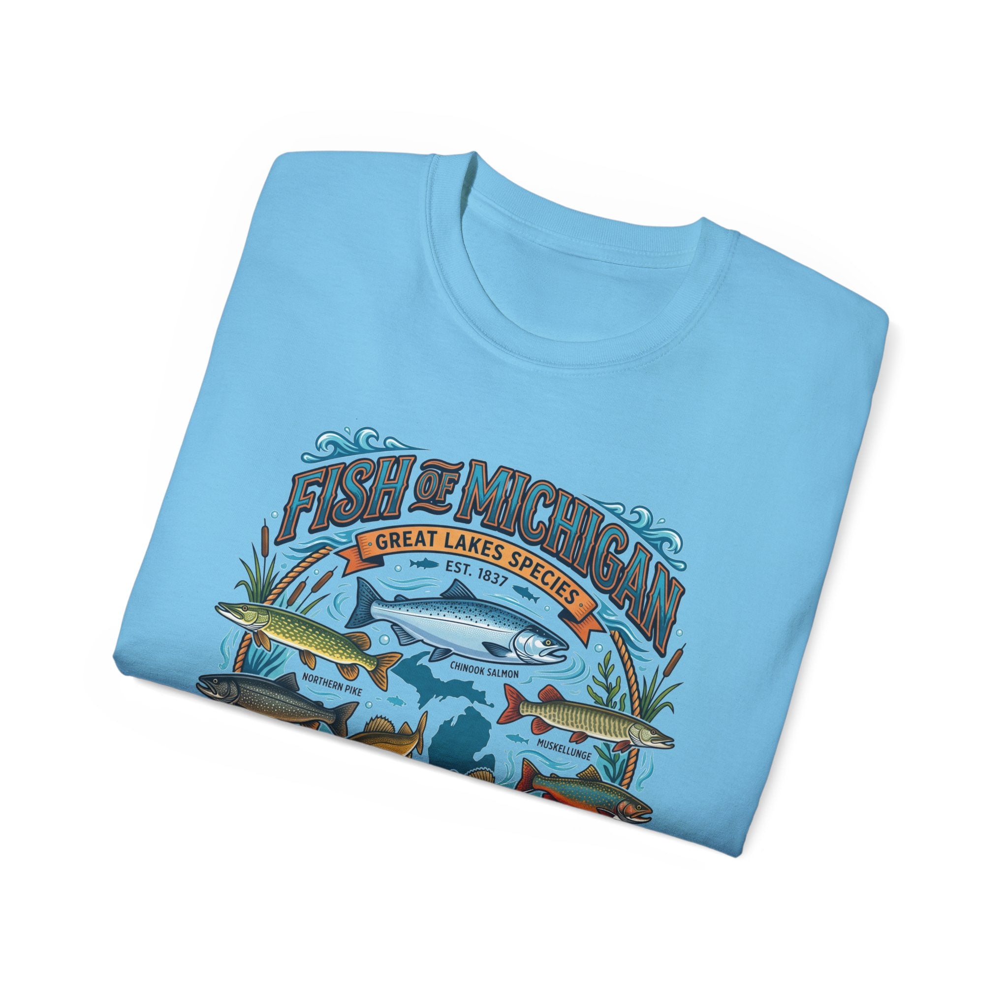 Michigan Fishing Species Tee — Freshwater Treasures Graphic T-Shirt