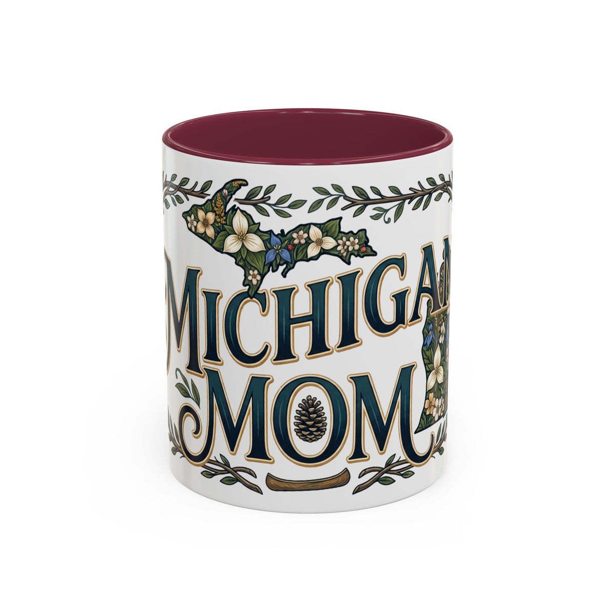 Michigan Mom Coffee Mug — Floral State Pride 11oz/15oz