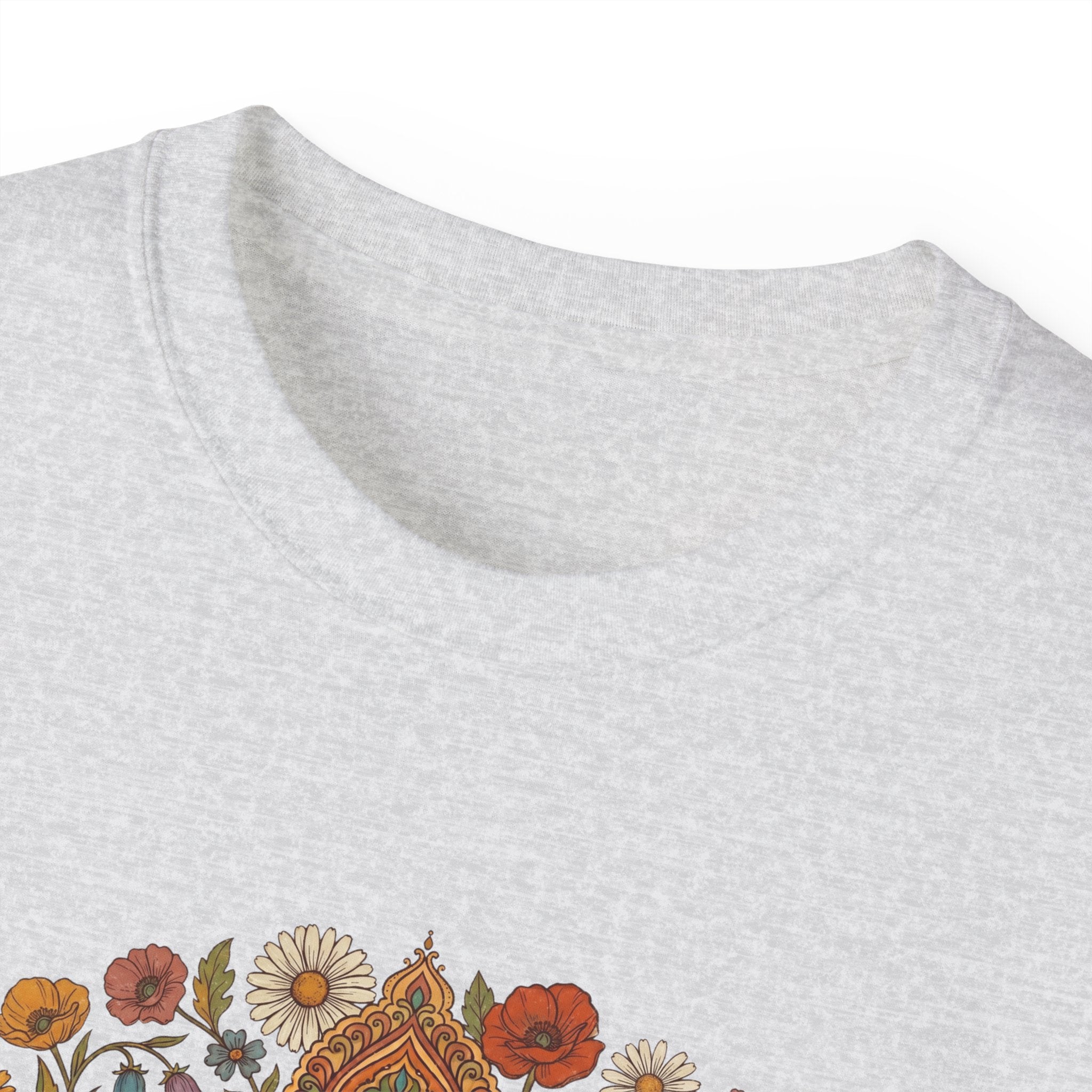 Retro Floral Tee — Vintage Brown Flower Bouquet Graphic