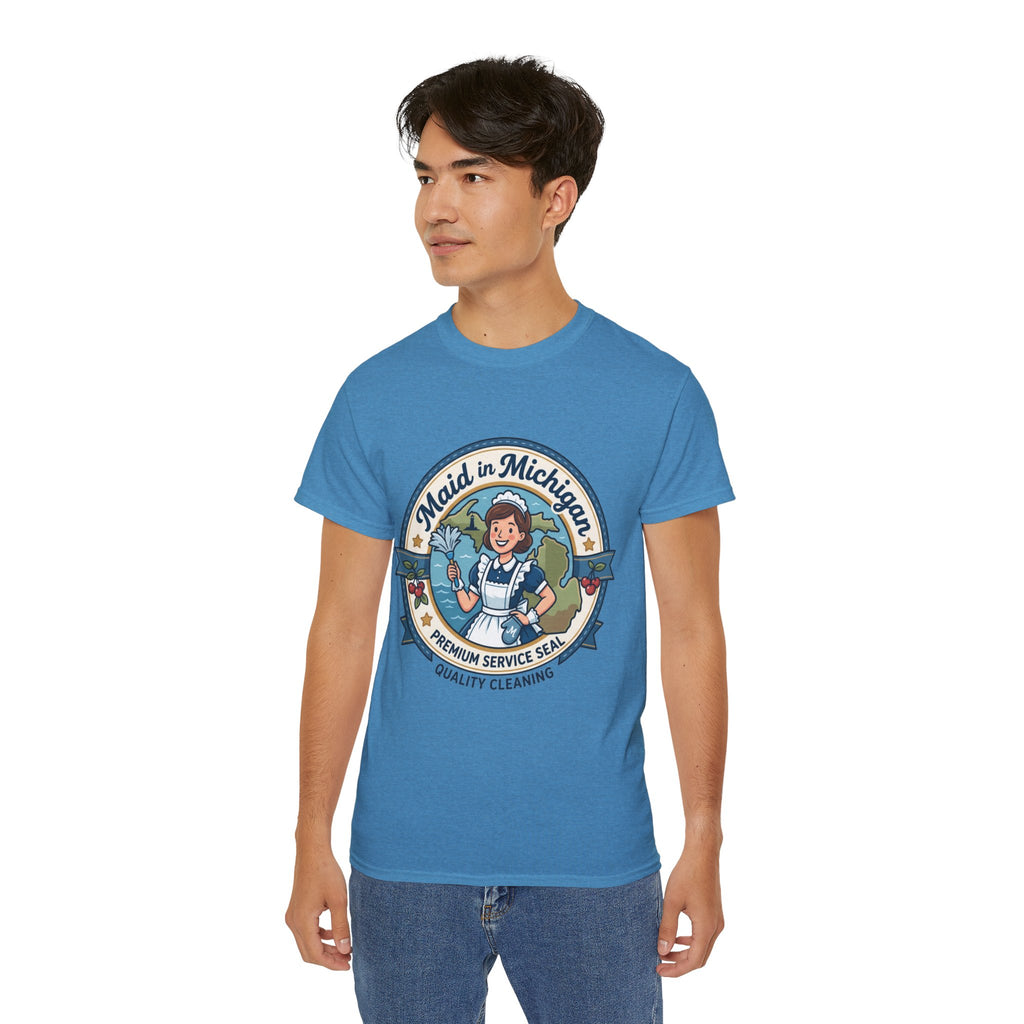 Maid in Michigan T-Shirt — Vintage Housekeeping Logo Tee