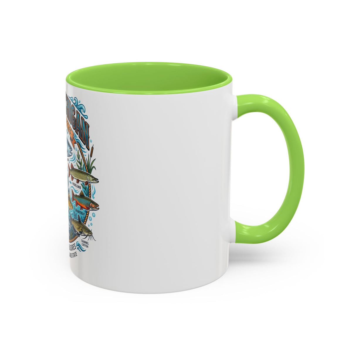 Fish of Michigan Mug — Great Lakes Freshwater Fish Illustration (11oz & 15oz)