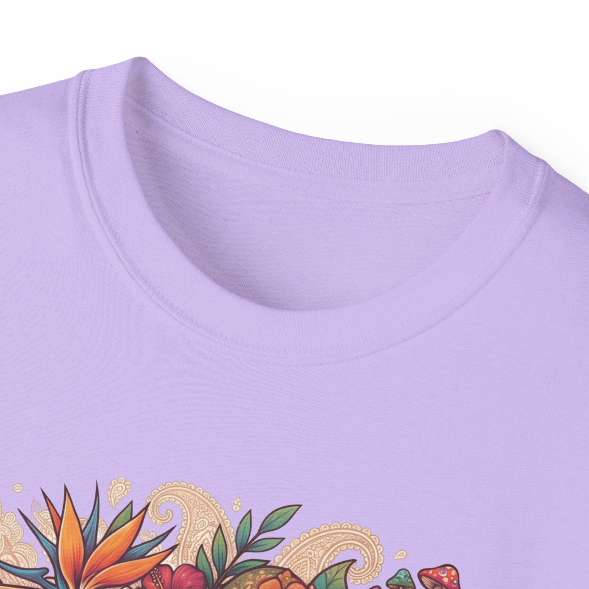 Floral Ukulele T-Shirt — Tropical Guitar & Hibiscus Flower Tee