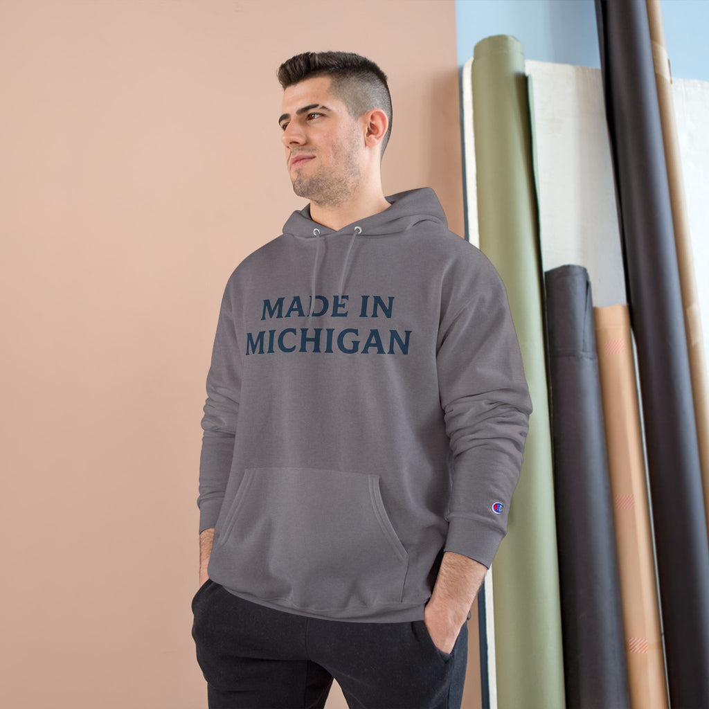 Made in Michigan Hoodie — Champion Pullover for Michigan Pride