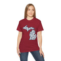 Michigan Outdoor Map T-Shirt — UP & Lower Peninsula Nature Design