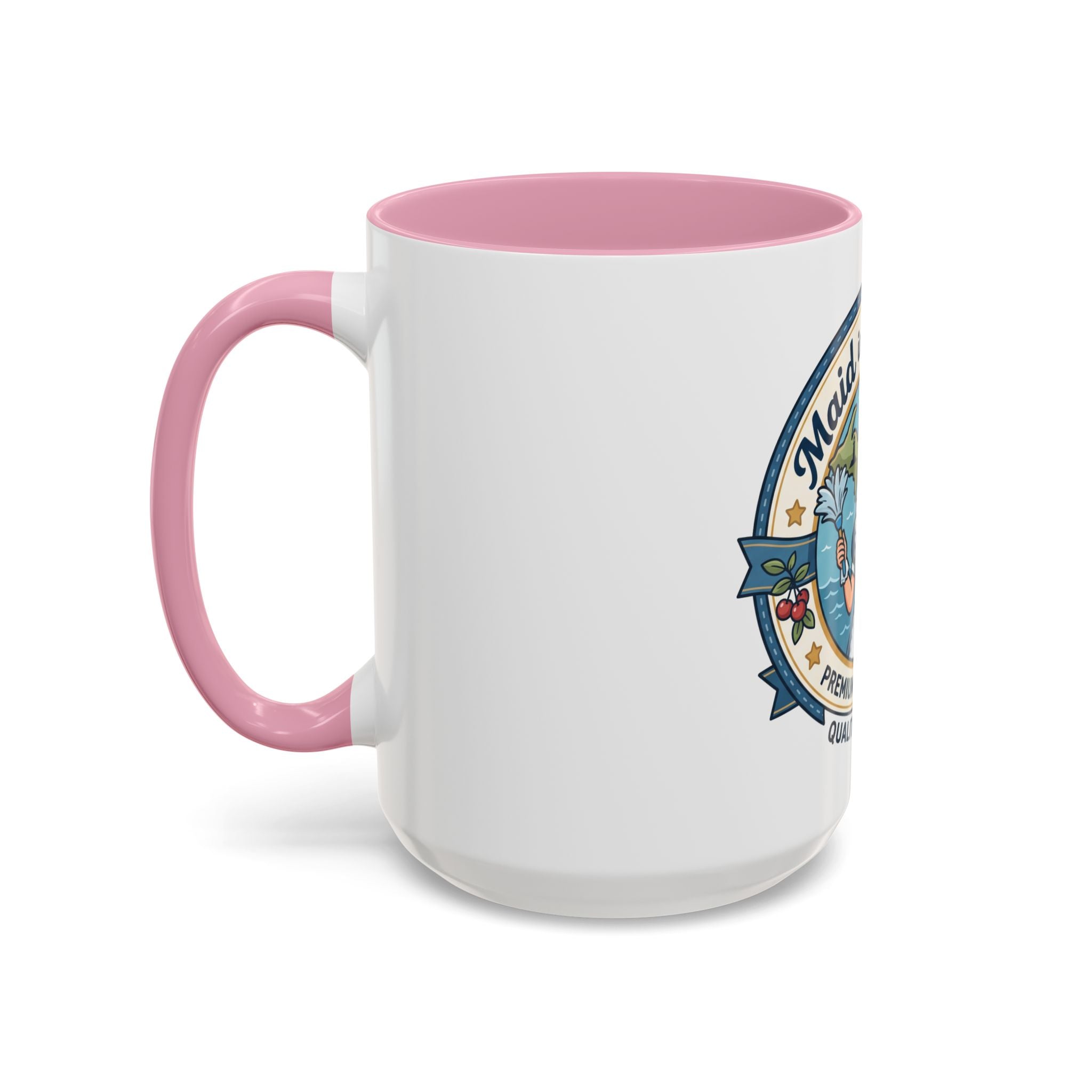Maid in Michigan Coffee Mug — Retro Housekeeper Logo (11oz/15oz)