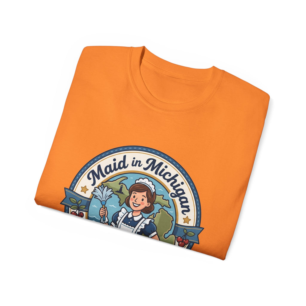 Maid in Michigan T-Shirt — Vintage Housekeeping Logo Tee